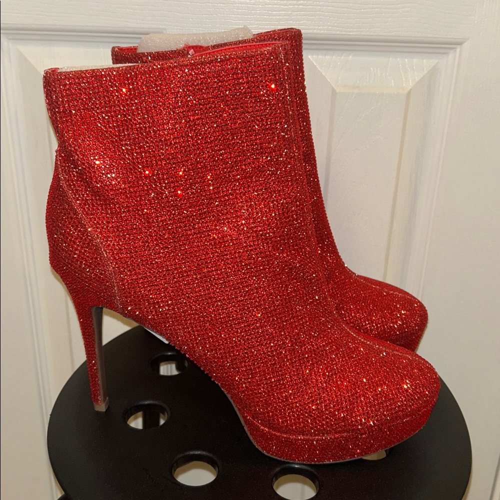Red Rhinestone Boots Size 12 - Picture 4 of 9